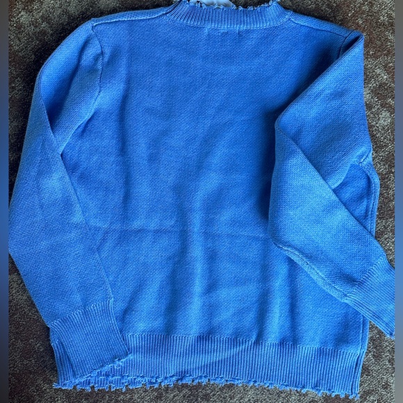 Miss Sparkling Smiley Face boho sweater NWT M* - Picture 5 of 6